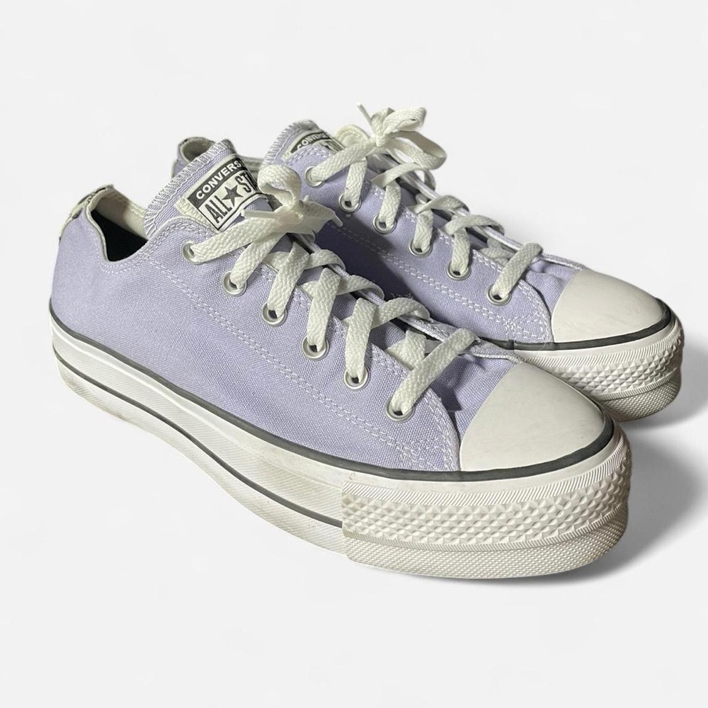 Converse All Star Lavender with Leopard Accent